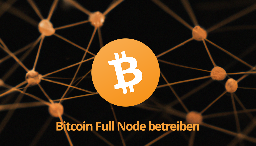Bitcoin-Logo zwischen Knotenpunkten
